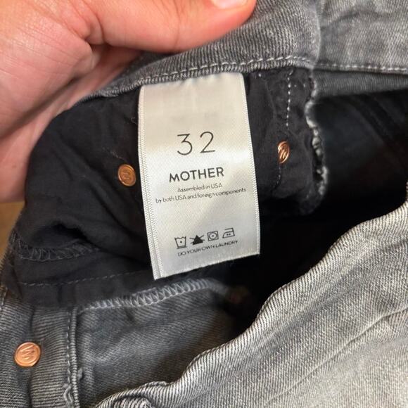 Mother The Looker High-Rise Stretchy Skinny Jeans Gray Color– Size 32 - Picture 6 of 8